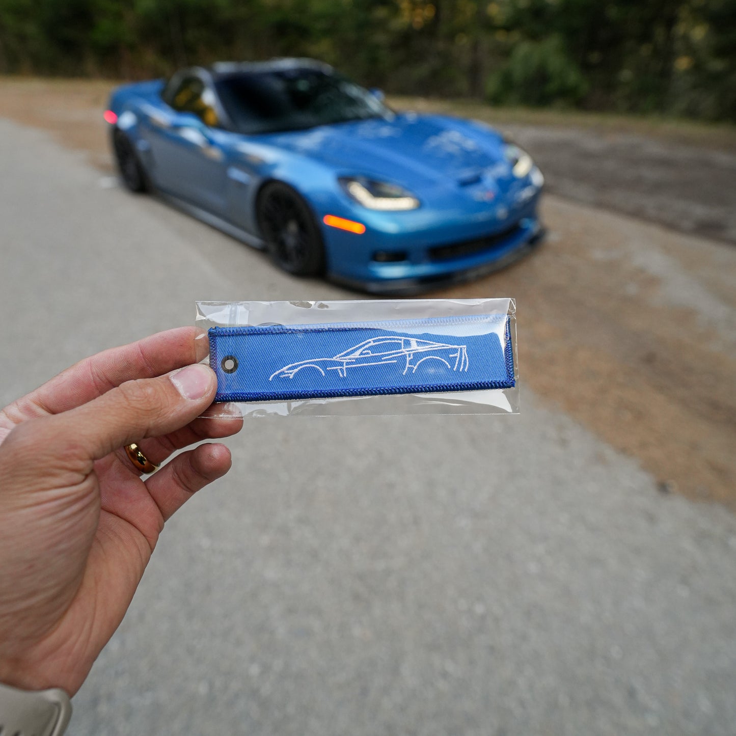 Corvette Silhouette Jet Tag